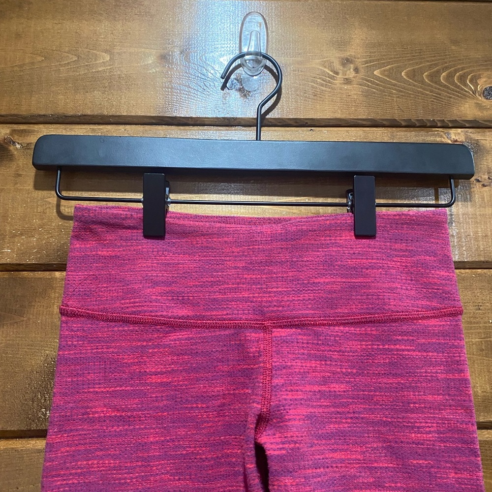 Lululemon Red Space Dye Wunder Under Crop Legging - image 2